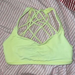 Lululemon sports bra in highlight yellow size 4